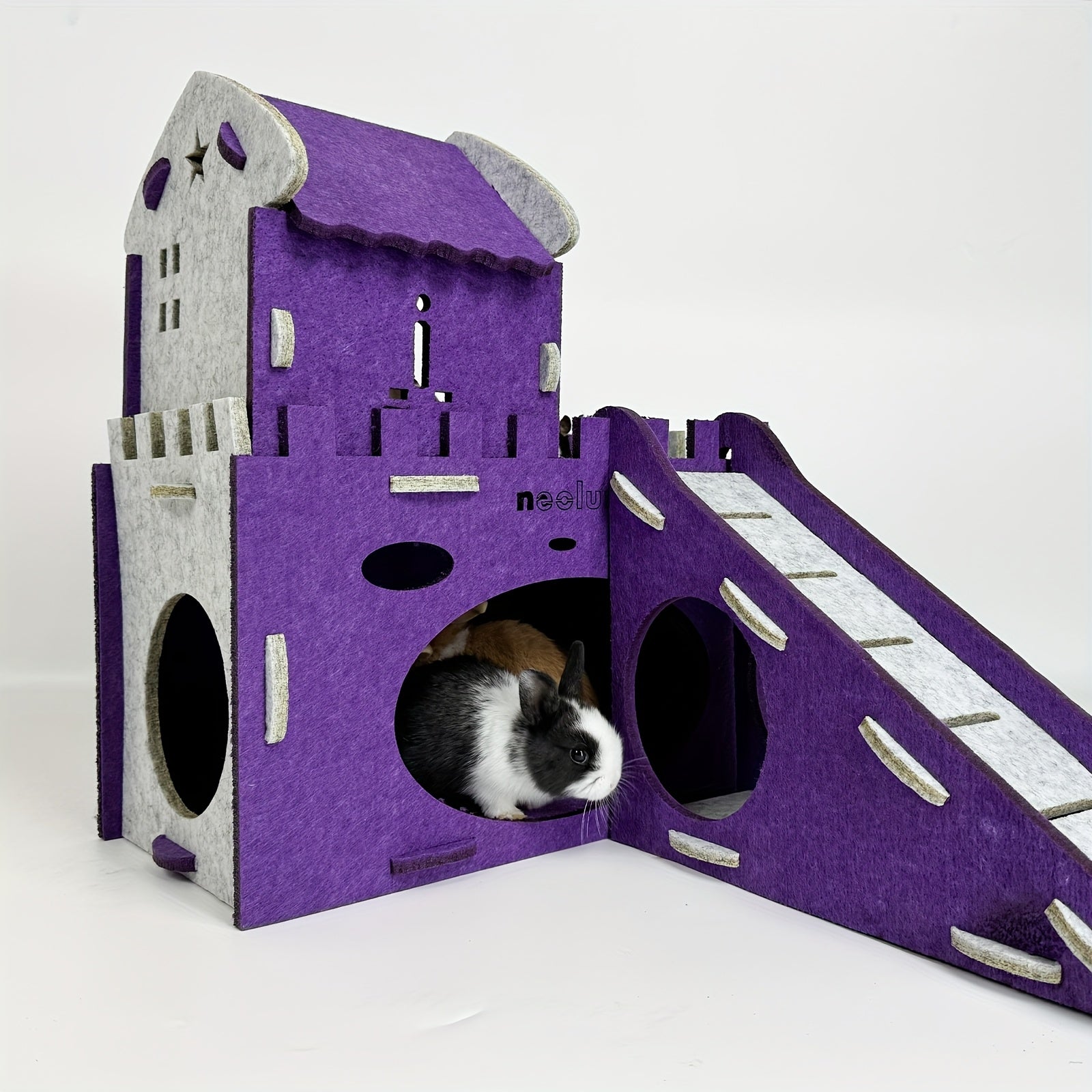 Felt Rabbit Hideaway Bunny Castle Indoor Habitat-4