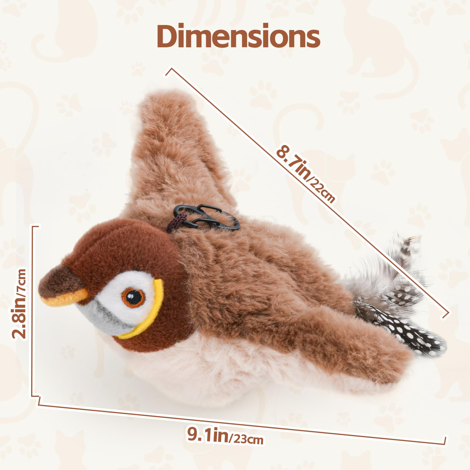 Lifelike Fluttering Bird Toy - The Ultimate Interactive Fun for Curious Cats!