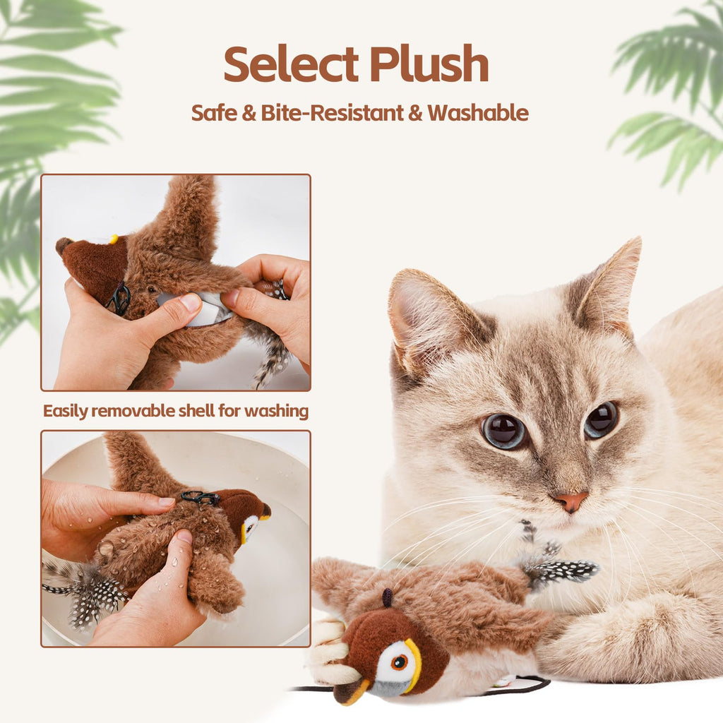 Lifelike Fluttering Bird Toy - The Ultimate Interactive Fun for Curious Cats!