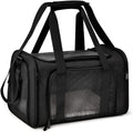 NNEDSZ Black Portable Pet Travel Carrier Bag - Foldable, Durable, and Comfortable for Small Dogs & Cats 45cmx30cmx30cm